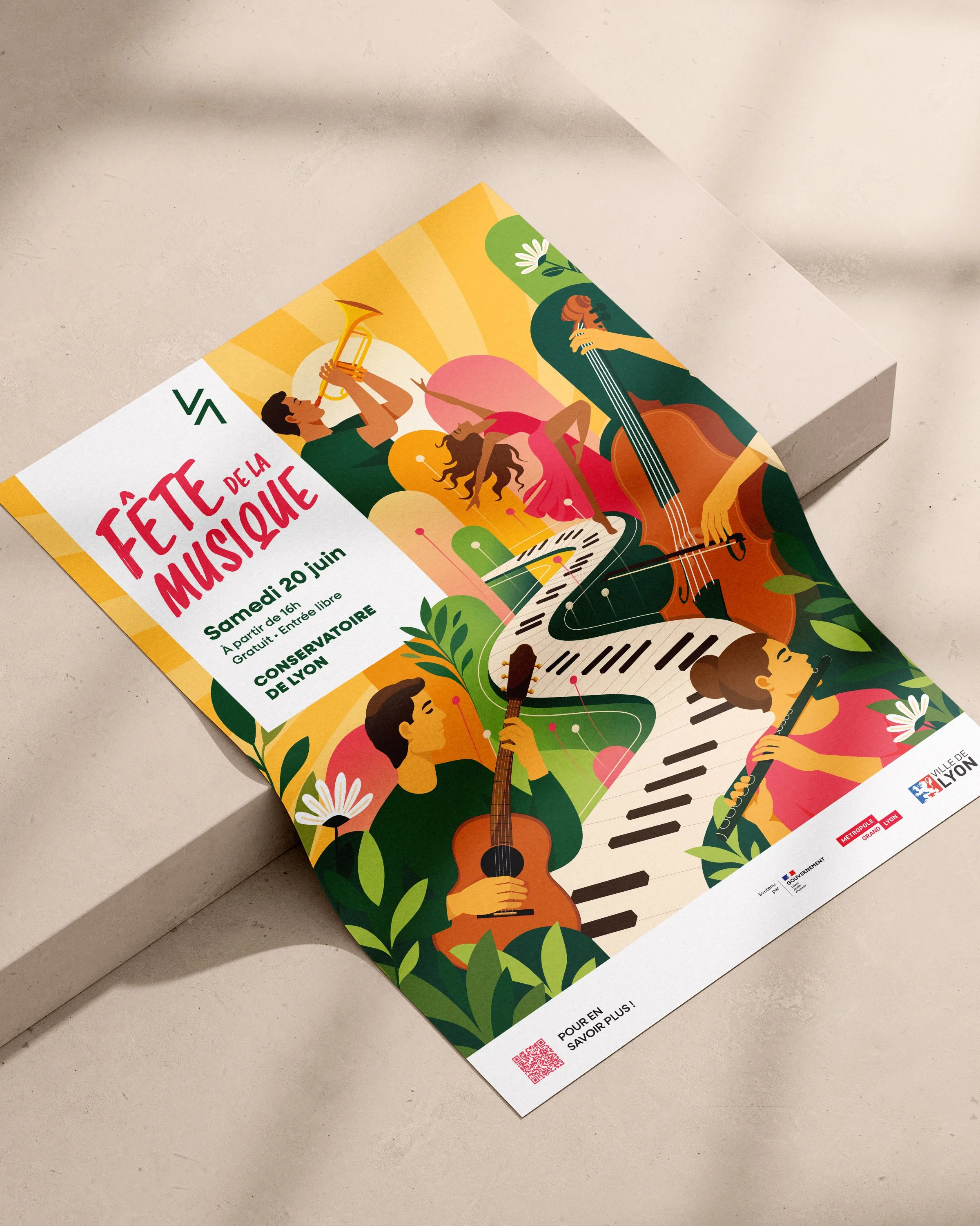 Affiche fête de la musique - Conservatoire de Lyon