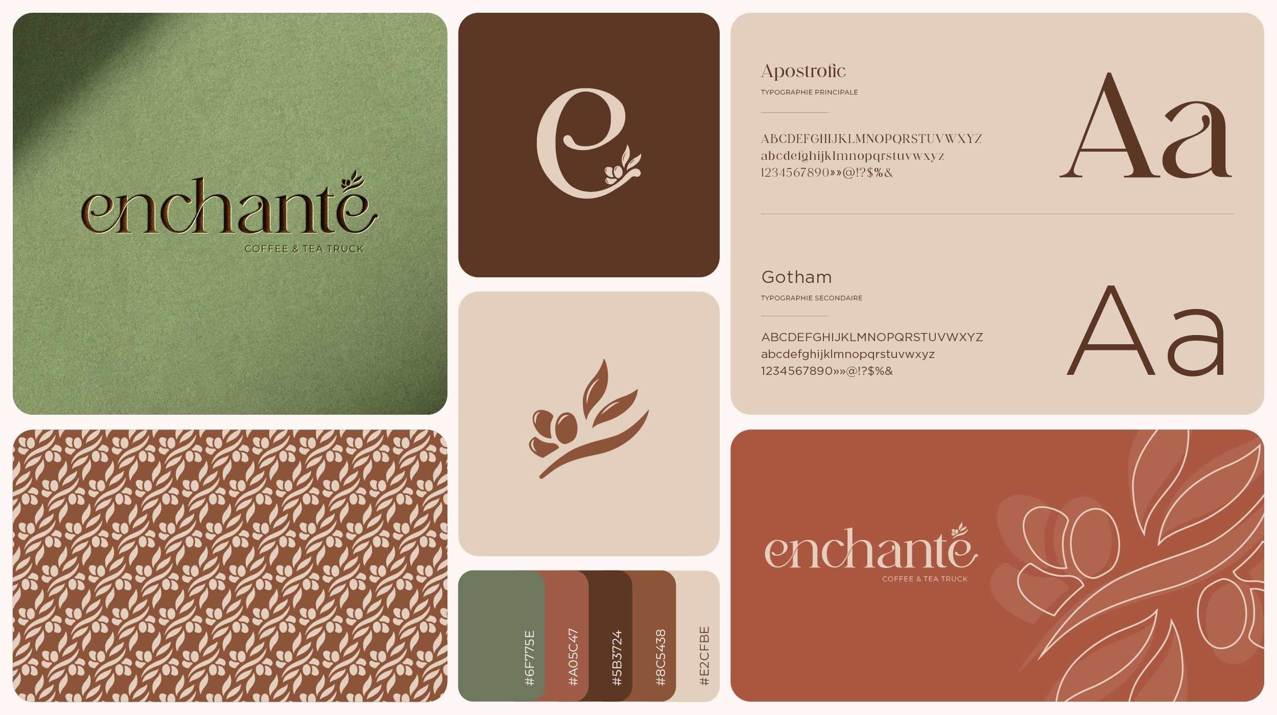 Enchanté – Identité visuelle Coffee & Tea Truck | Juline Crépeau