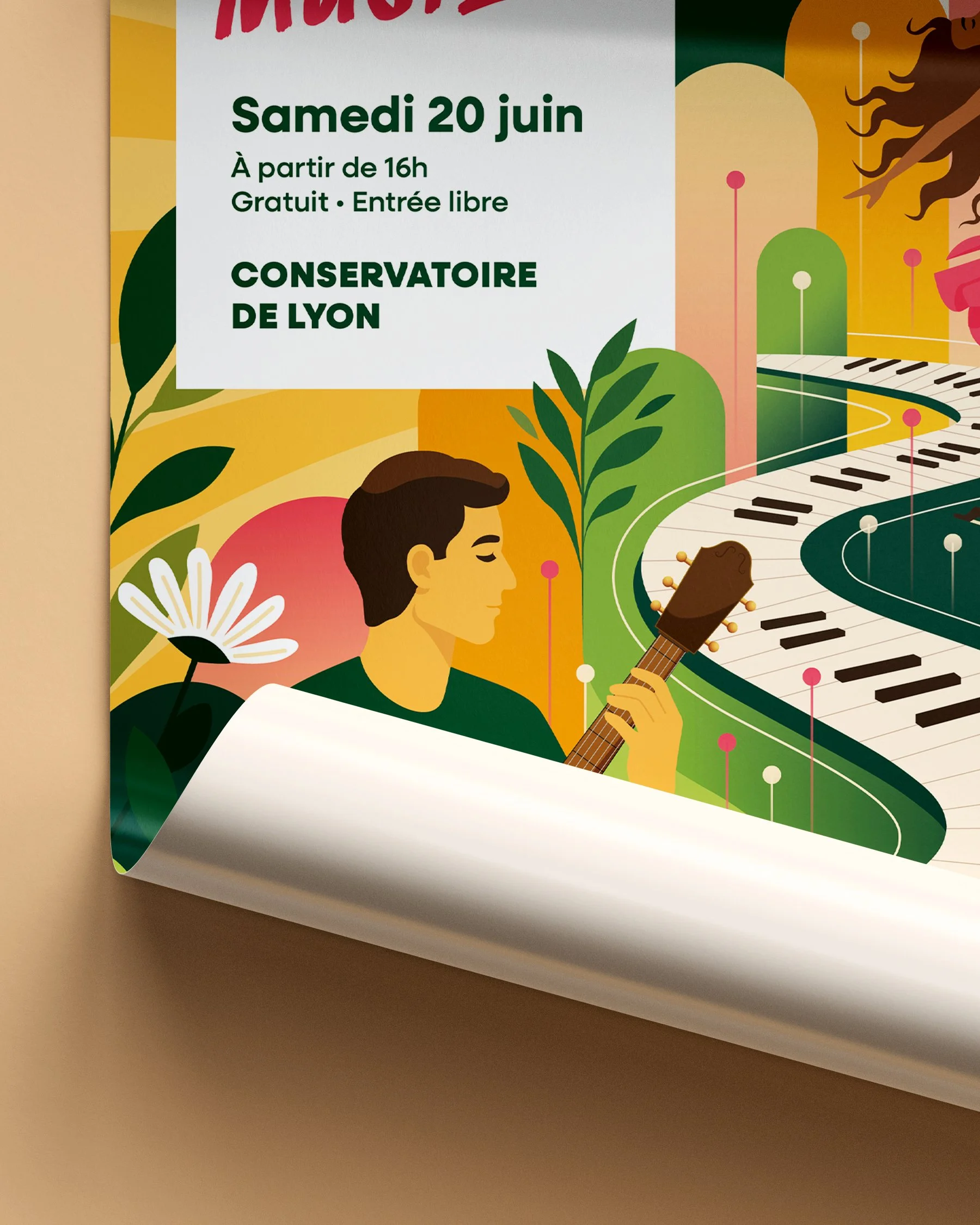 Affiche fête de la musique - Conservatoire de Lyon