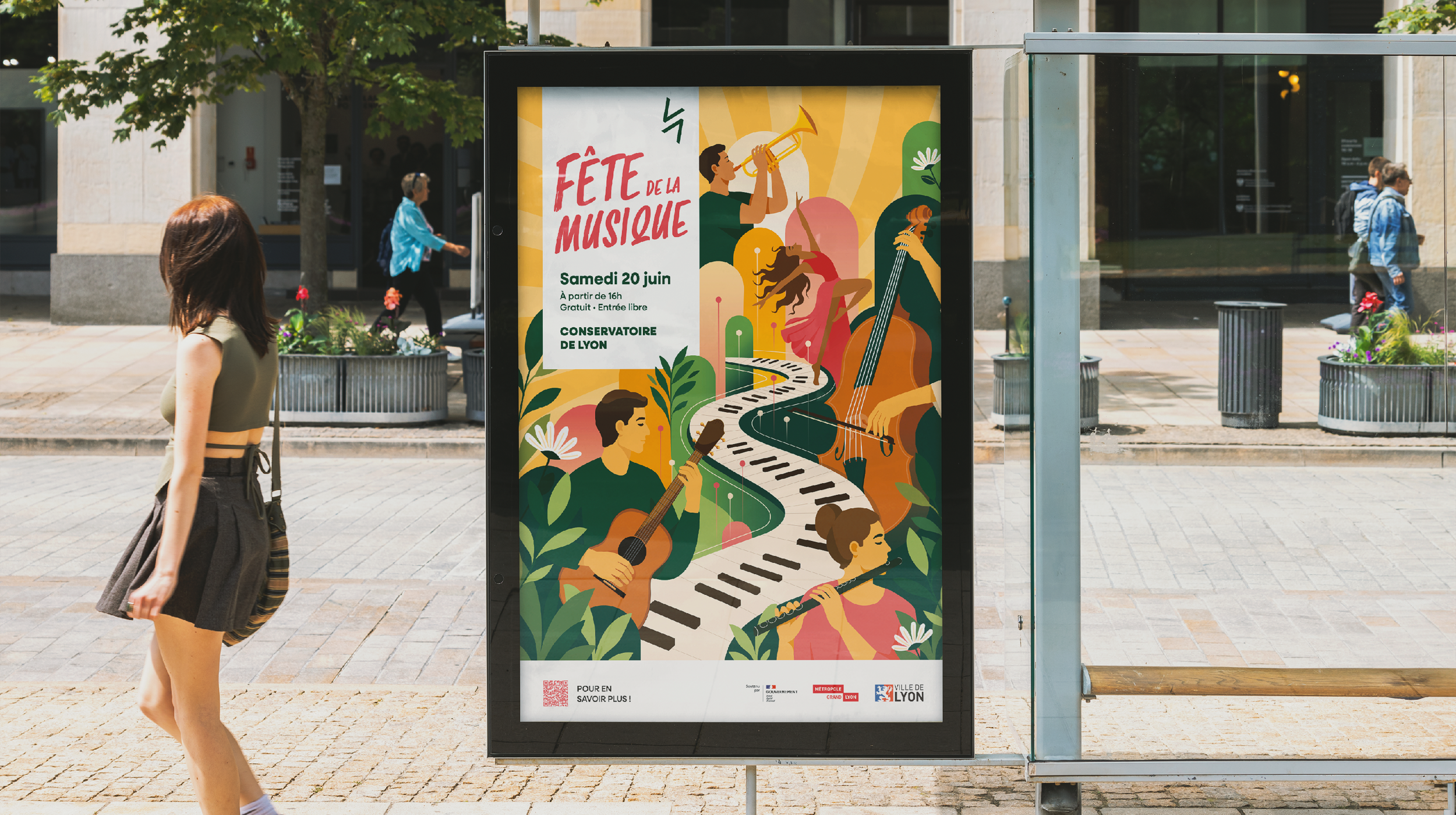 Fête de la Musique – Affiche illustrée | Juline Crépeau