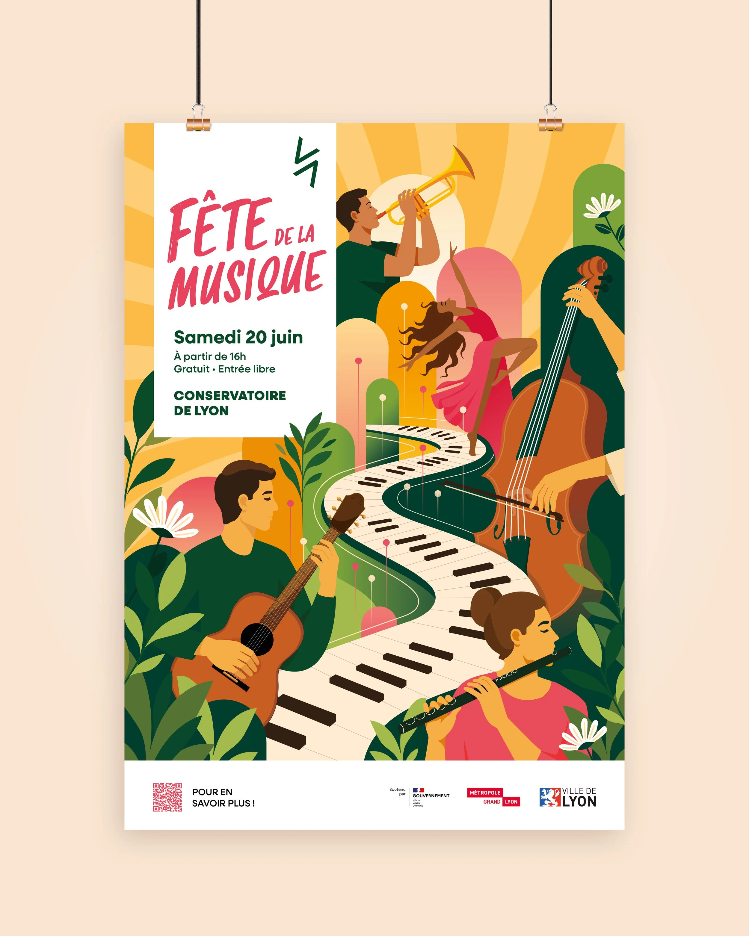 Affiche fête de la musique - Conservatoire de Lyon