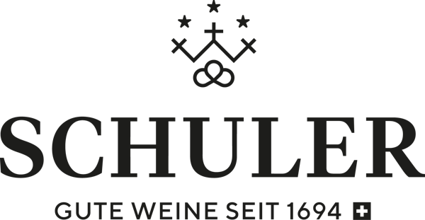 Schuler logo with an ornate emblem and the phrase "Gut weine seit 1694"