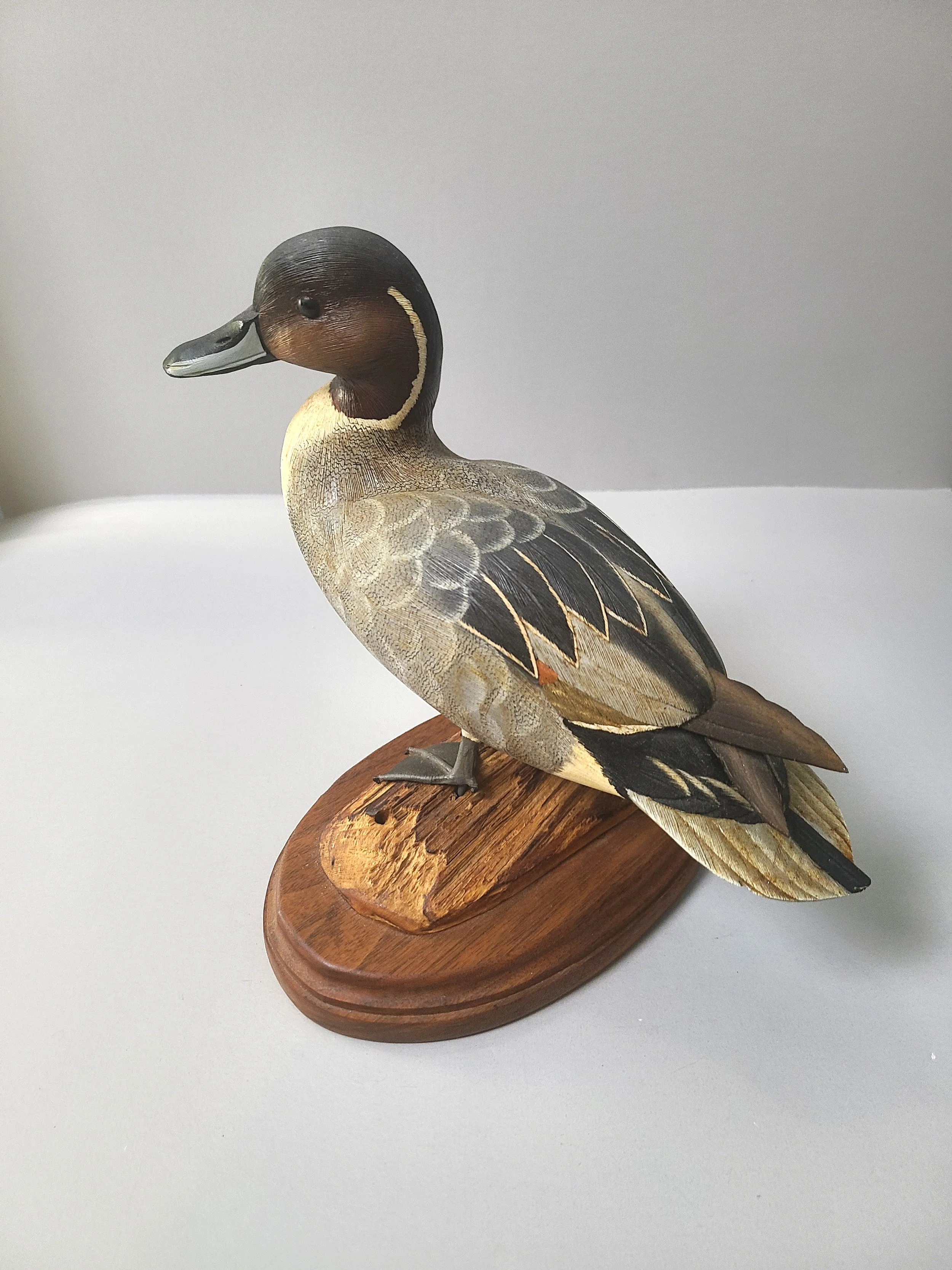1994 Michael Veasey Hand-Carved Pintail Drake Duck Decoy – Signed
