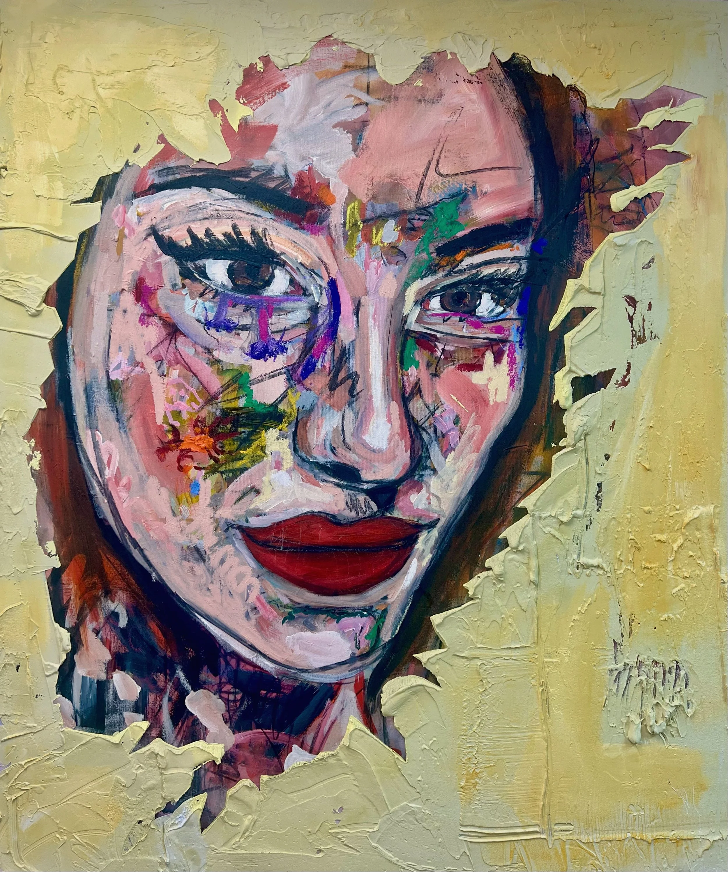 Dissonant Groove - 100 x 120cm - mix media on canvas - 2025