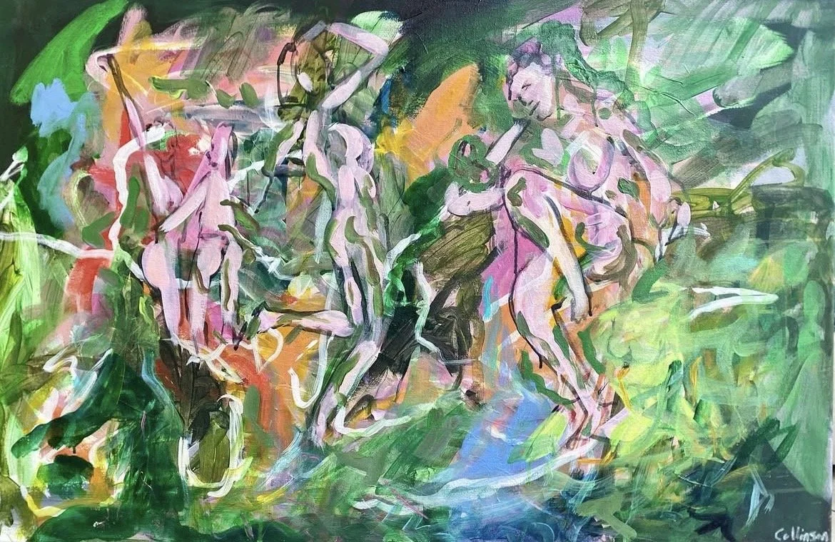 The Nymphs - 60x90cm - acrylic & oil on canvas. - 2023