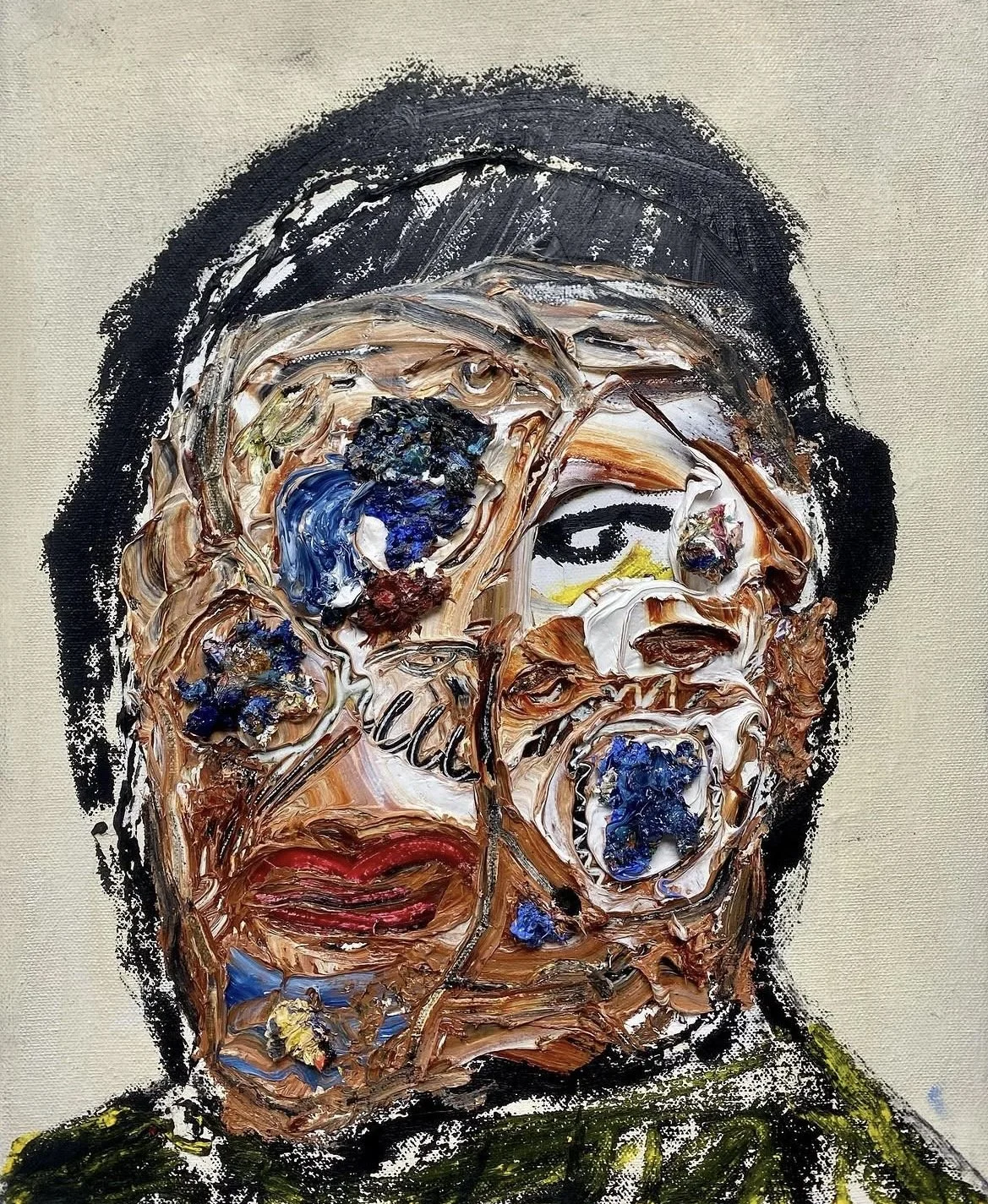 A reality within a reality without a reality - 30 x 40cm oil & oil stick on canvas - 2022
