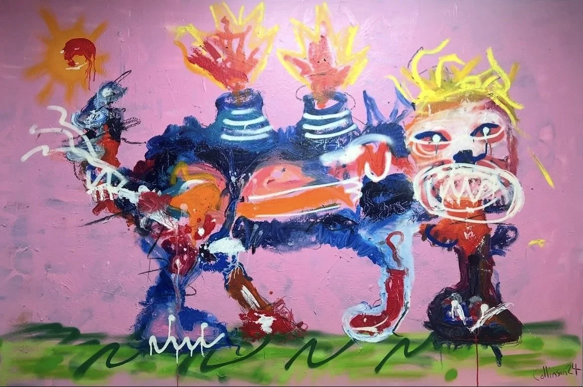 Creatures of chaos - 150x100cm - acrylic , spray, oil & oil sticks on canvas - 2025