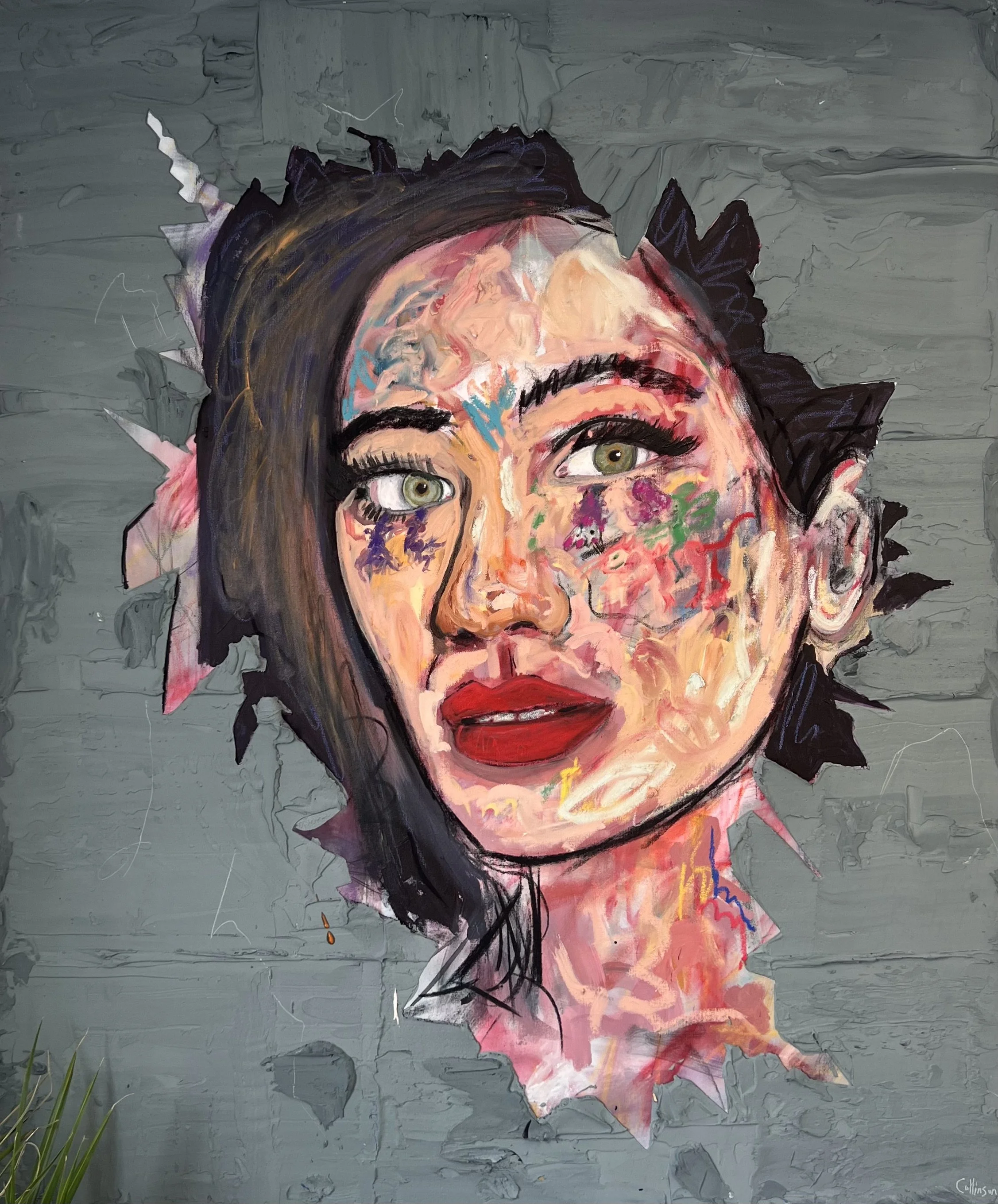 Flowing Anarchy - 100 x 12cm - mix media canvas 2025