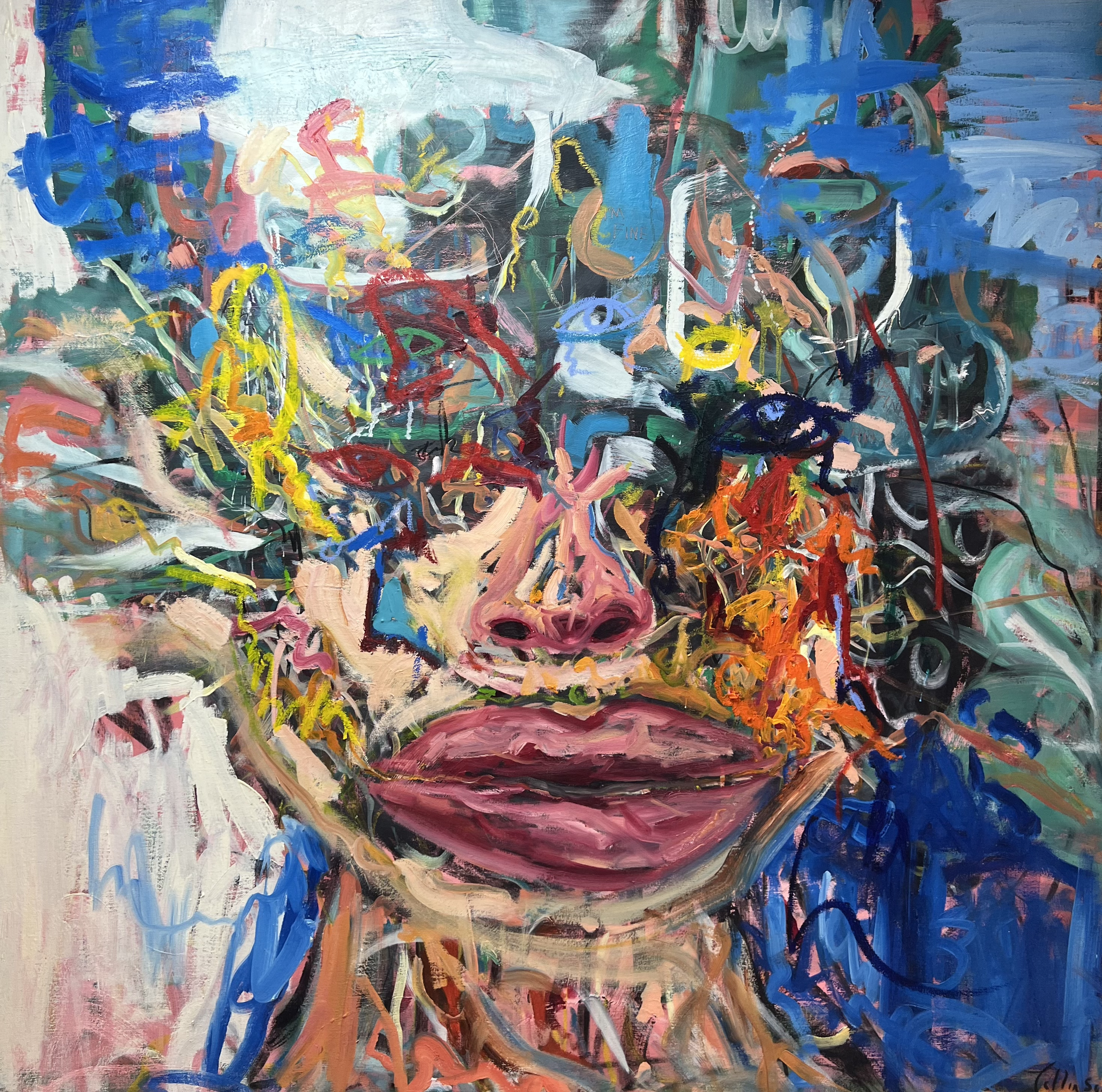 I'M FINE - 120x120cm - Oil on canvas - 2025