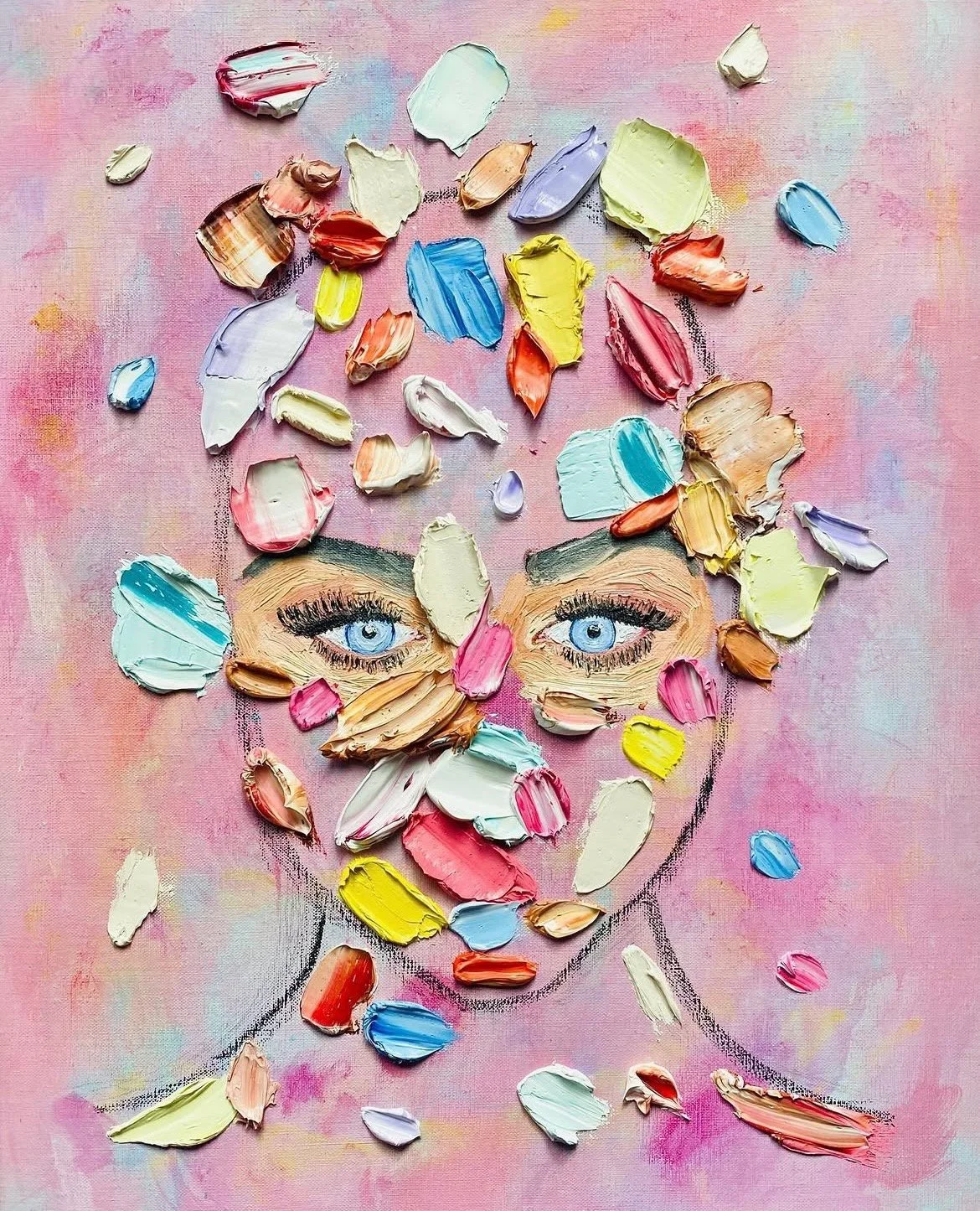 Colourfully Erin - 65x45cm - Oil on canvas - 2020