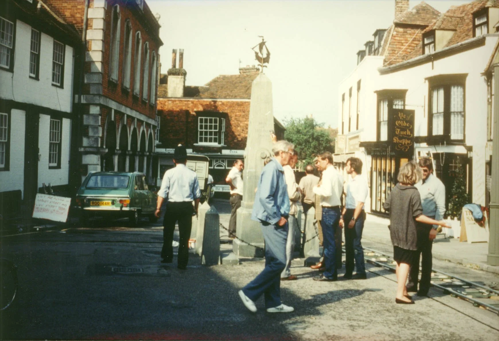 Filming the TV series Mapp and Lucia in Rye, Sussex.