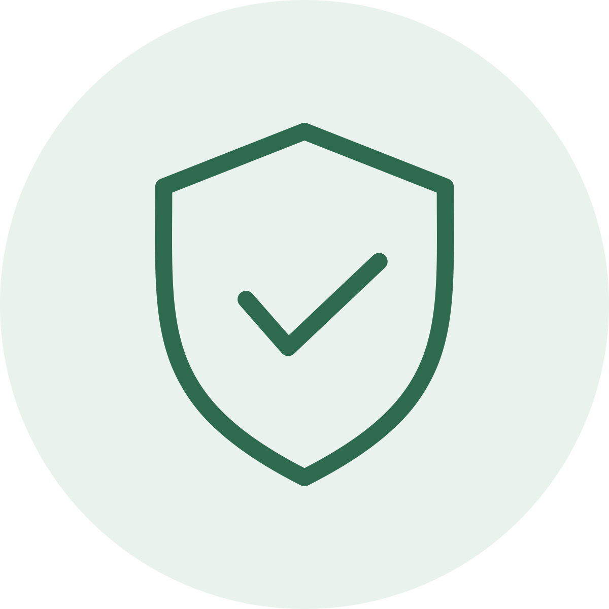 Shield with a checkmark inside, symbolizing security or protection.