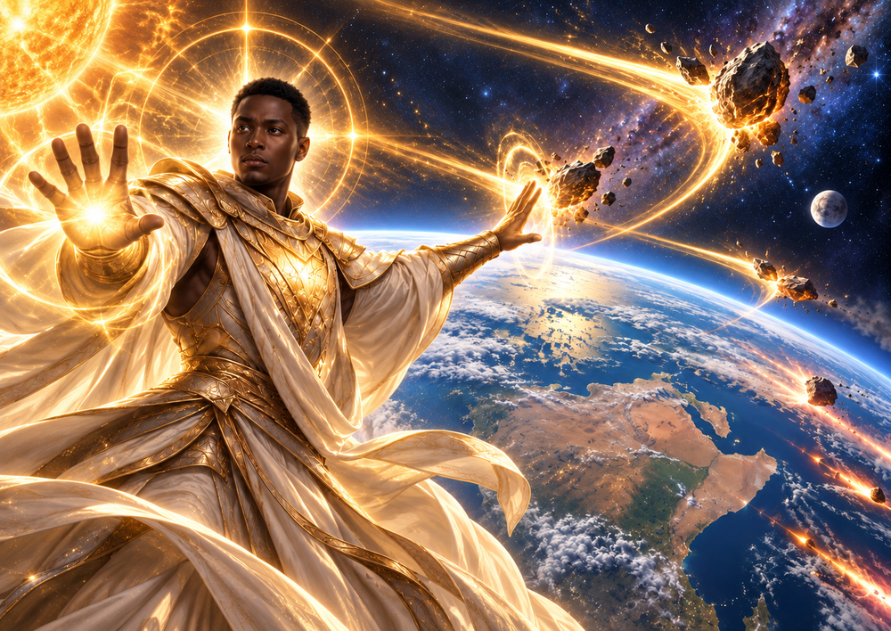 The Sol Celestial, Bes Nexus hero with solar light and flight powers