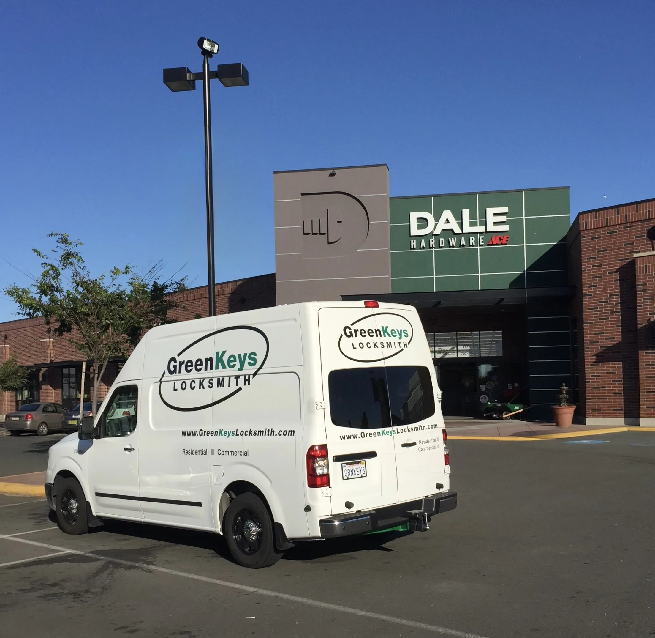 GreenKeys Locksmith van — mobile locksmith serving Fremont, Newark, Union City, Palo Alto, and Menlo Park