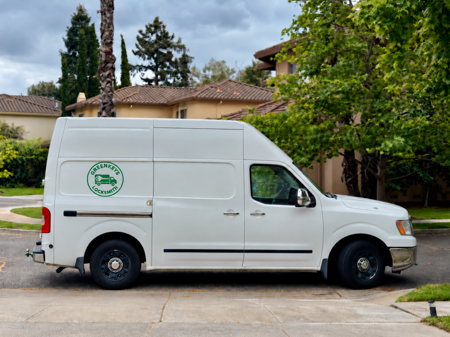 GreenKeys Locksmith van — mobile locksmith serving Fremont, Newark, Union City, Palo Alto, and Menlo Park