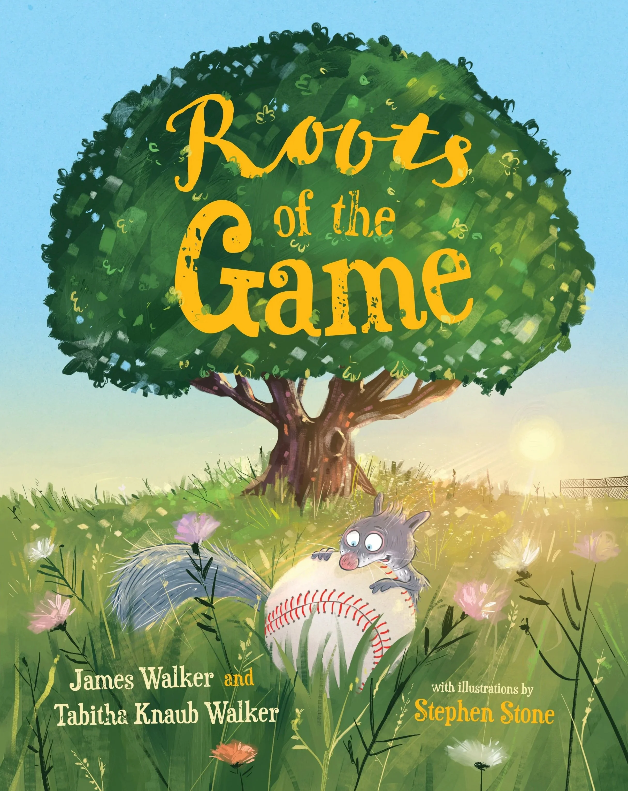 Roots of the Game front cover, Written by James and Tabitha Knaub Walker, illustrated by Stephen Stone