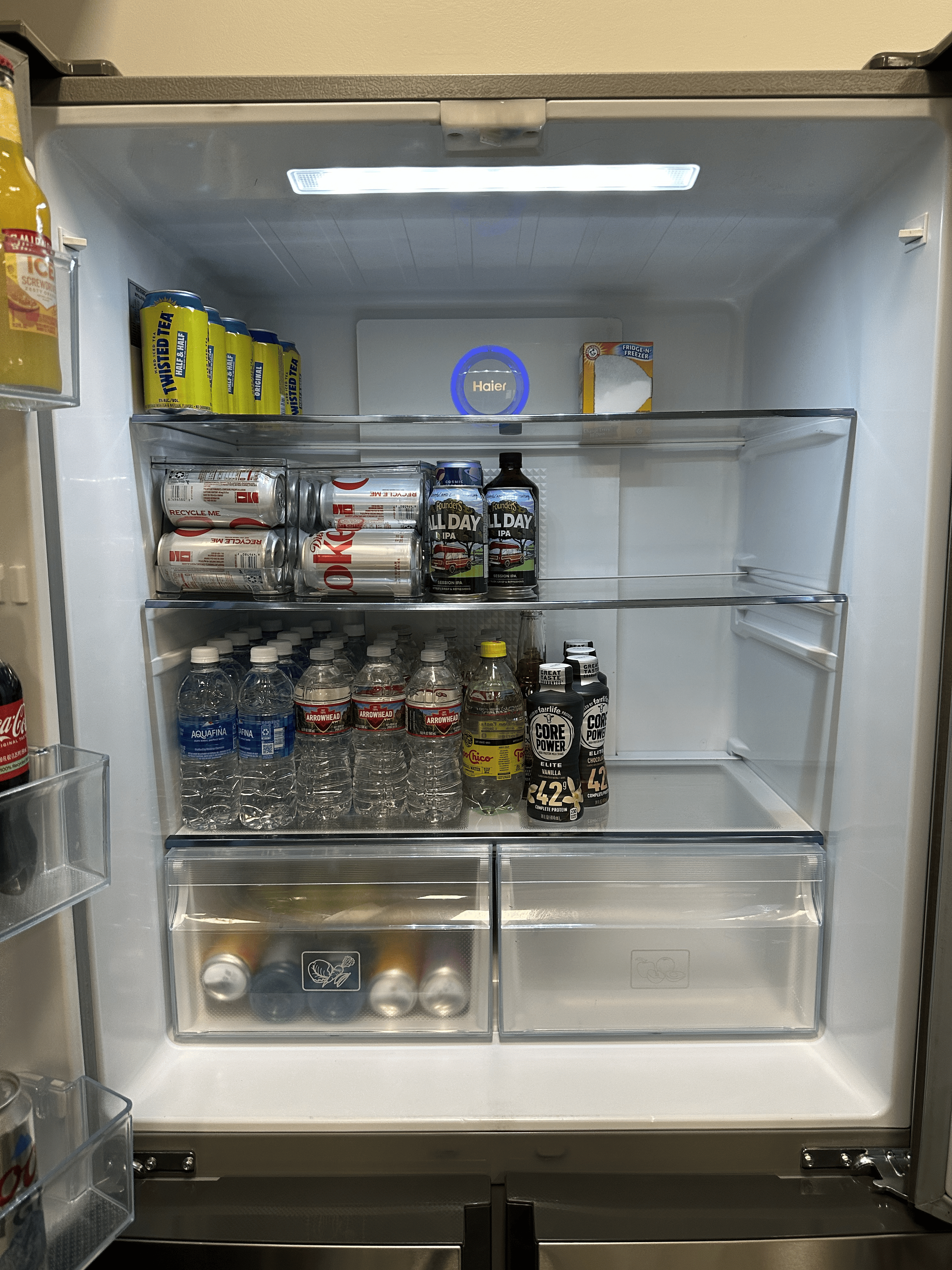 Clean, organized refrigerator after a deep clean
