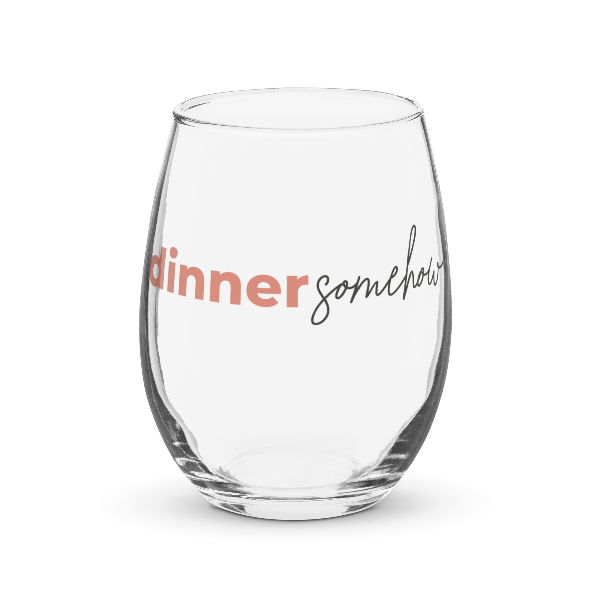 Stemless wine glass