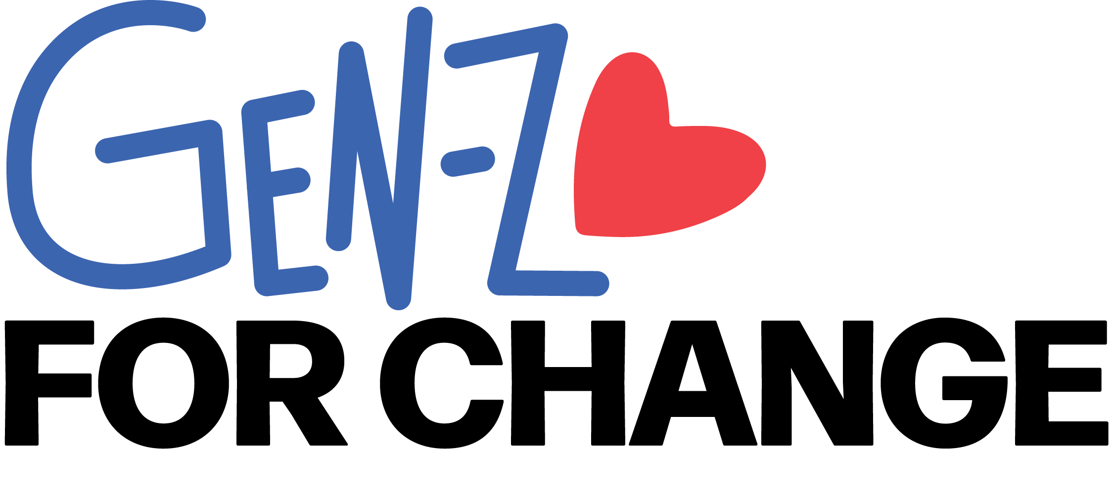 Text logo reading 'Gen Z' in blue with a red heart shape.