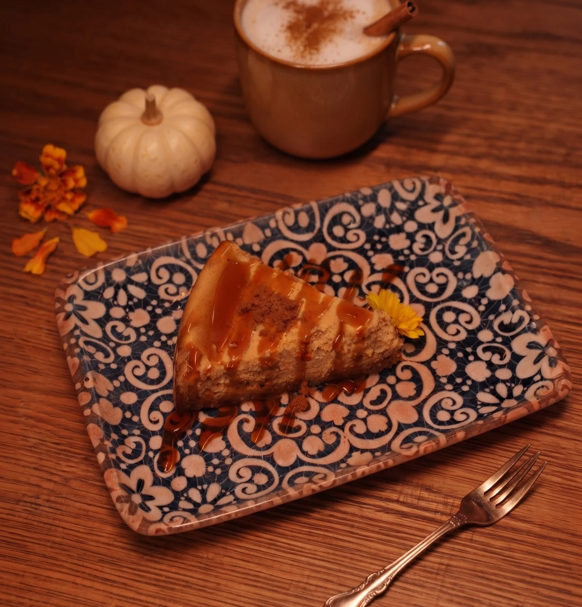 Fall tastes even sweeter at Chile &amp; Agave! 🍂🥧🧡

Our Pumpkin Cheesecake is the perfect excuse to save a little room for dessert. Creamy, seasonal, and made for your fall cravings! 🍁✨

Come get your sweet fix! 🤎

#chileandagave #mexicancusine 