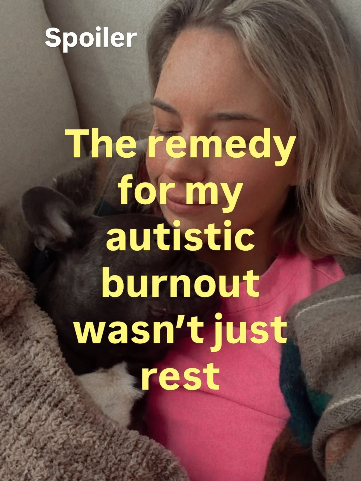 This is a massive premise of my book 🌈 Unmasking and burnout recovery isn&rsquo;t a big push, that&rsquo;s the reason you&rsquo;ve ended up there in the first place. What makes the real you come out? What makes your heart skip a beat? Do more of tha