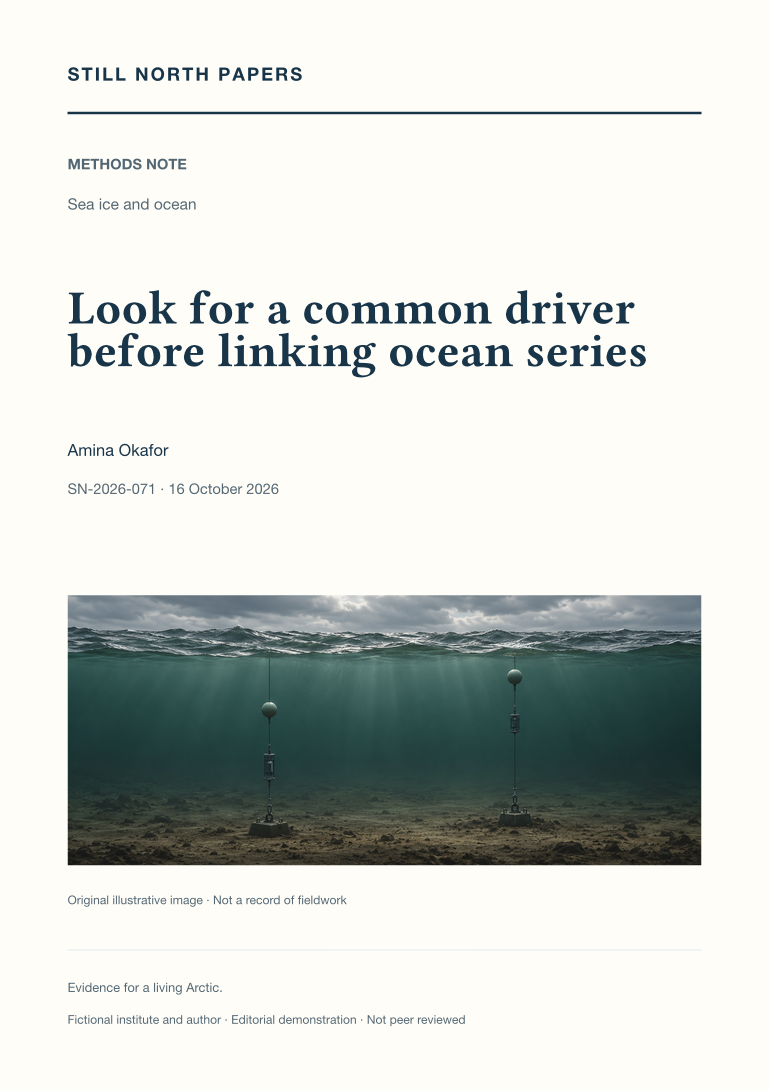 Cover of Look for a common driver before linking ocean series