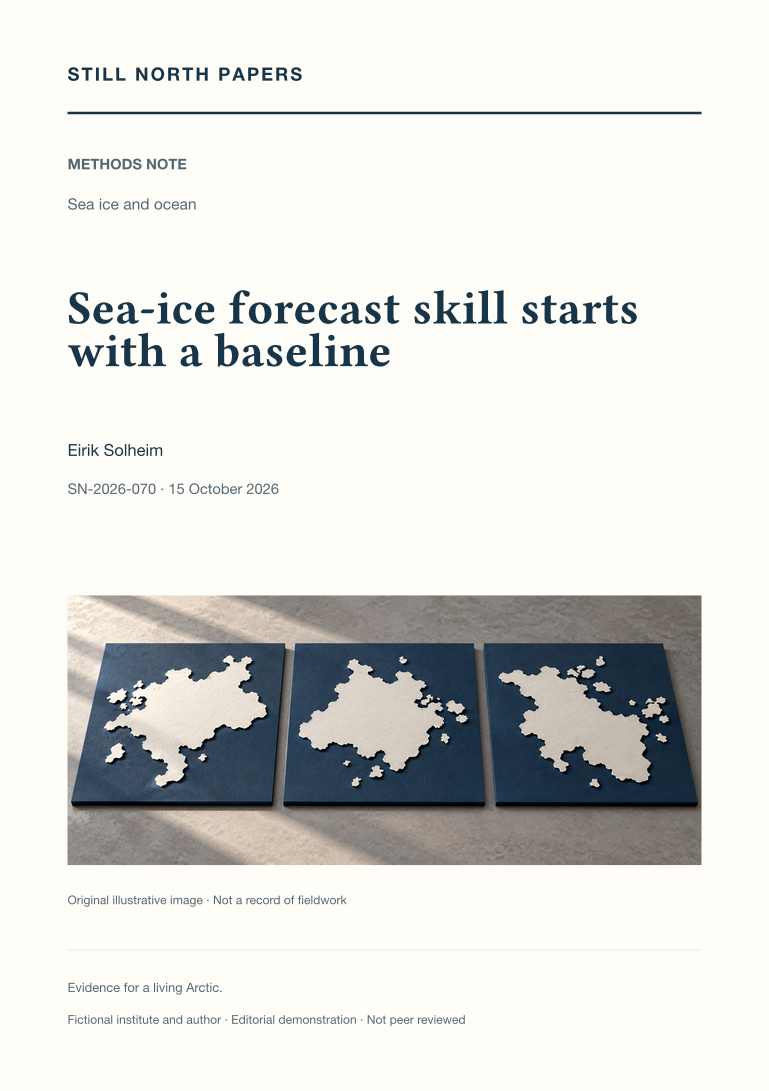 Sea-ice forecast skill starts with a baseline