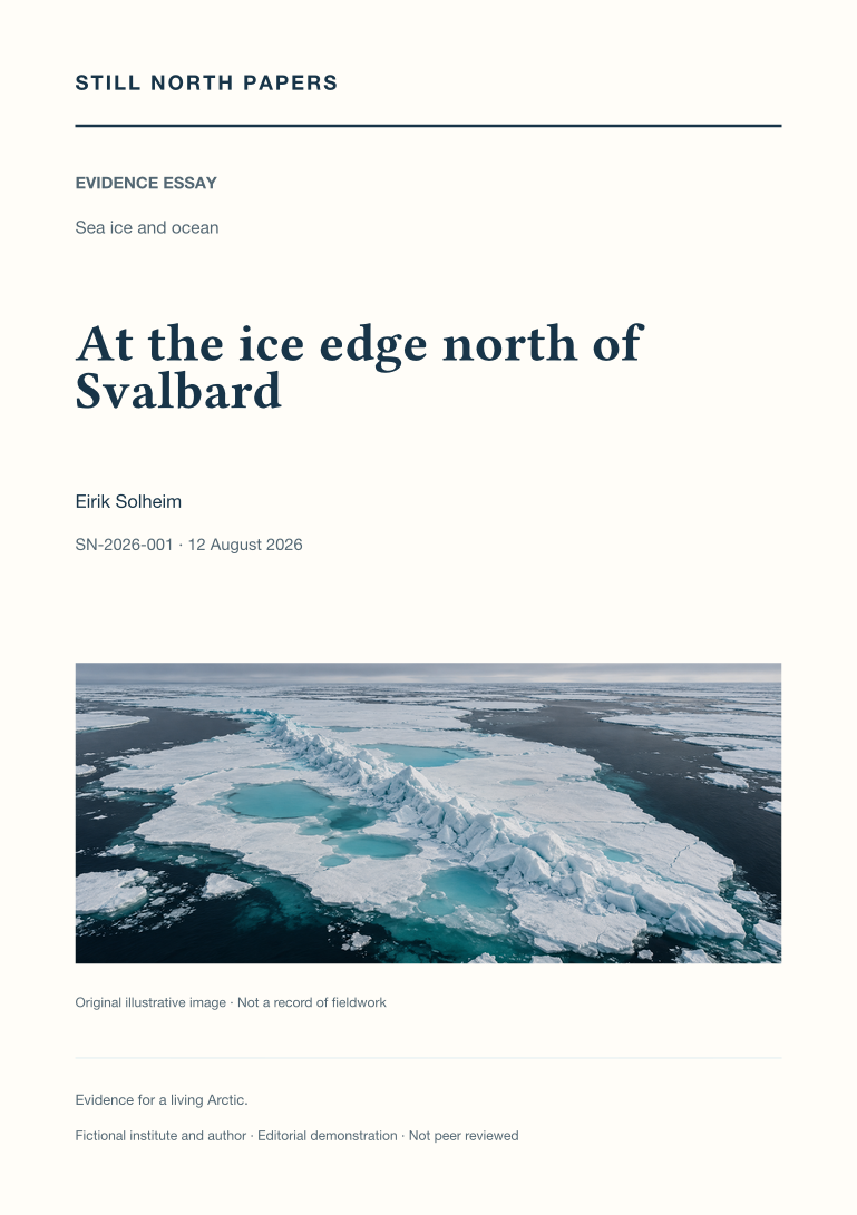 At the ice edge north of Svalbard