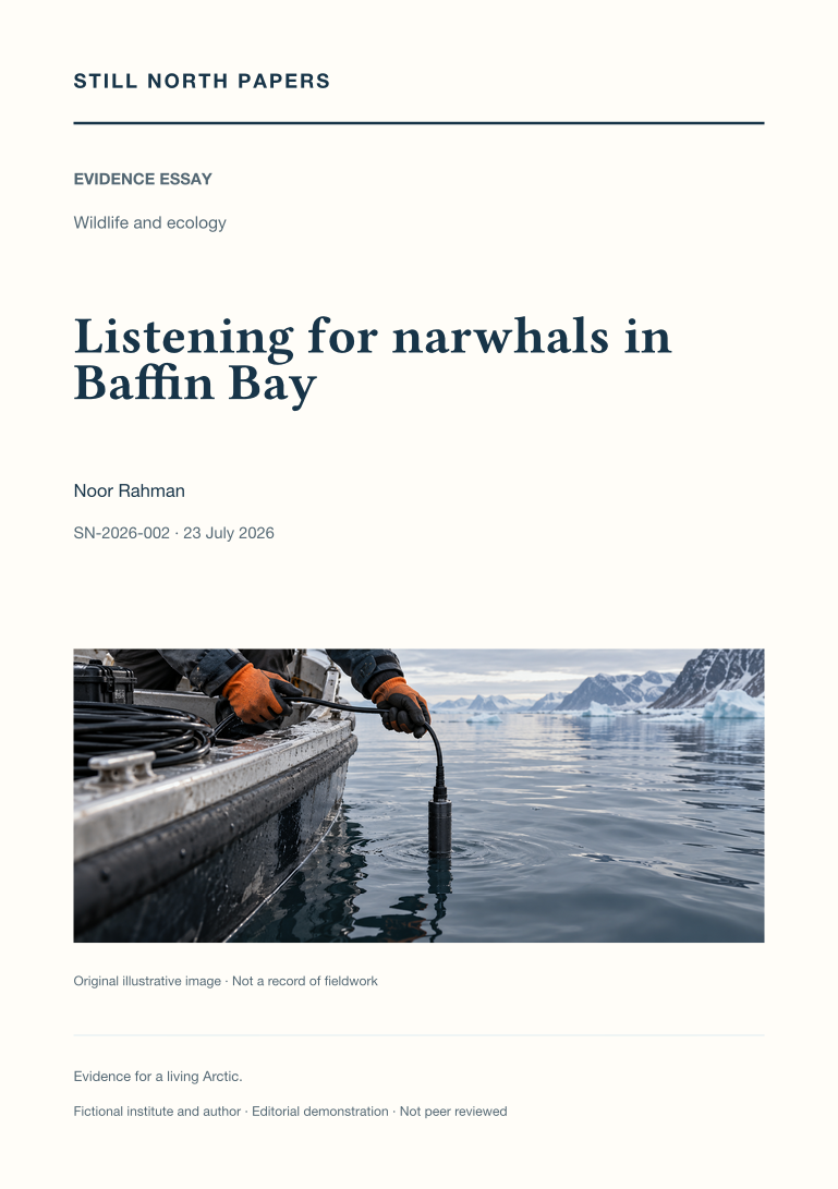 Listening for narwhals in Baffin Bay