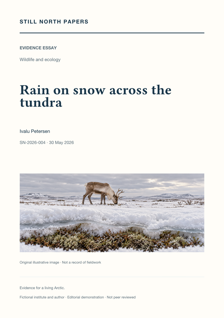 Rain on snow across the tundra