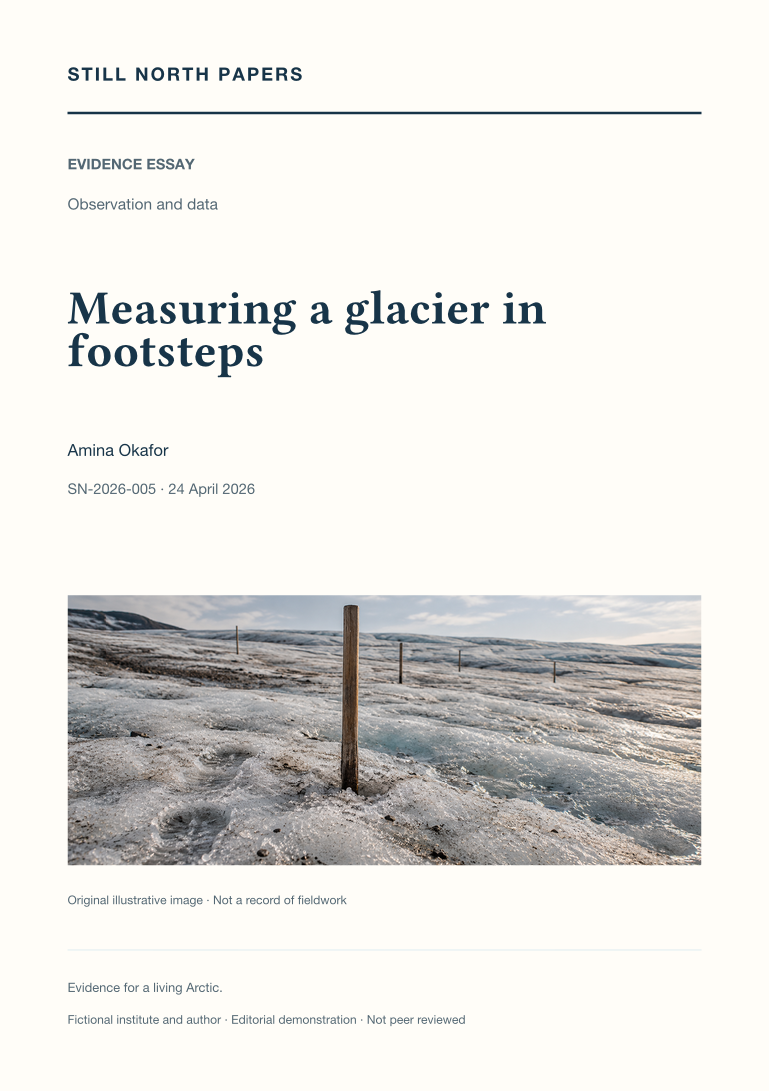 Measuring a glacier in footsteps