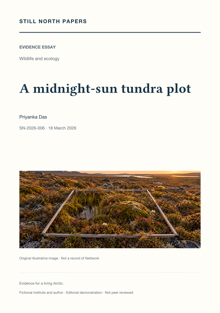A midnight-sun tundra plot