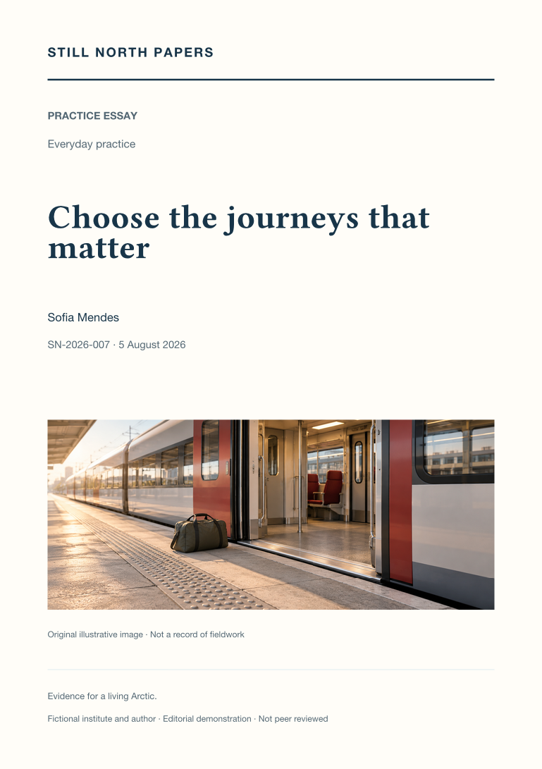 Choose the journeys that matter