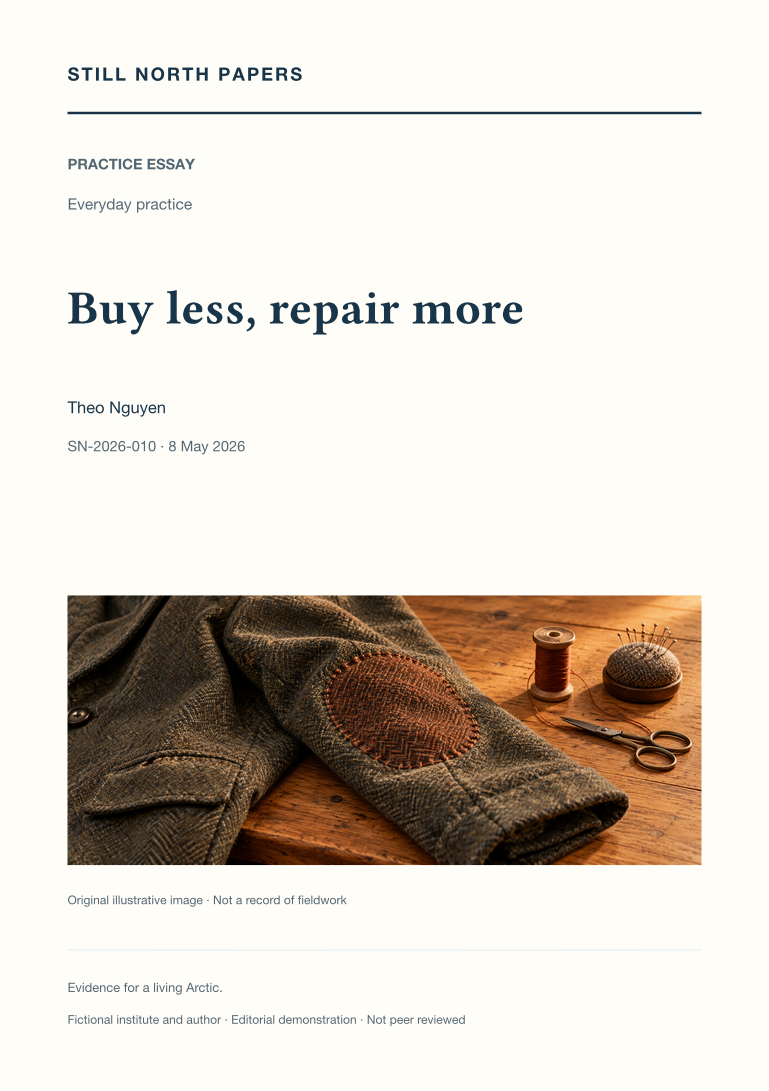 Buy less, repair more