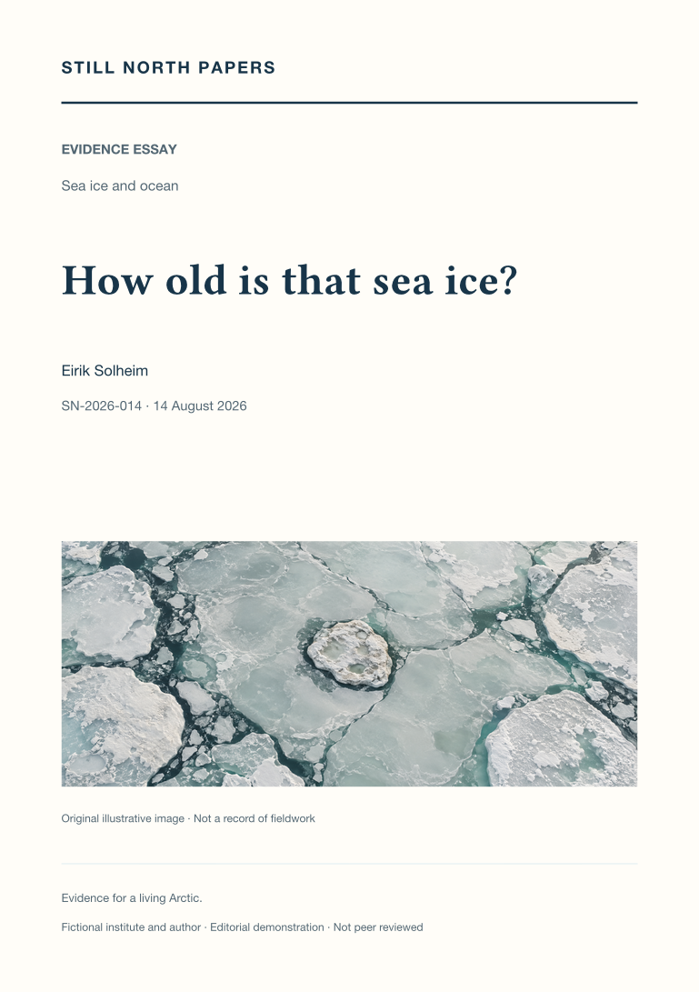 How old is that sea ice?