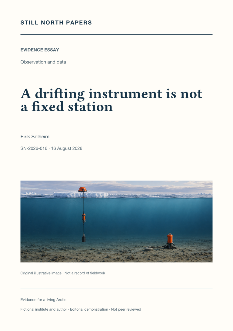 A drifting instrument is not a fixed station