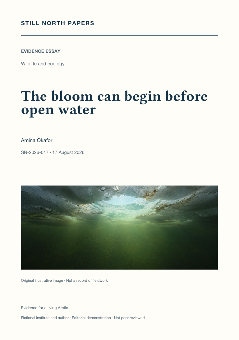 The bloom can begin before open water