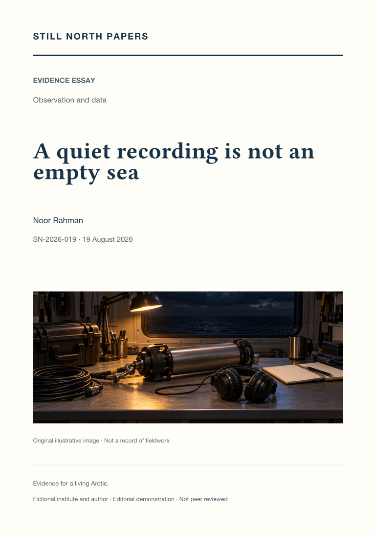 A quiet recording is not an empty sea