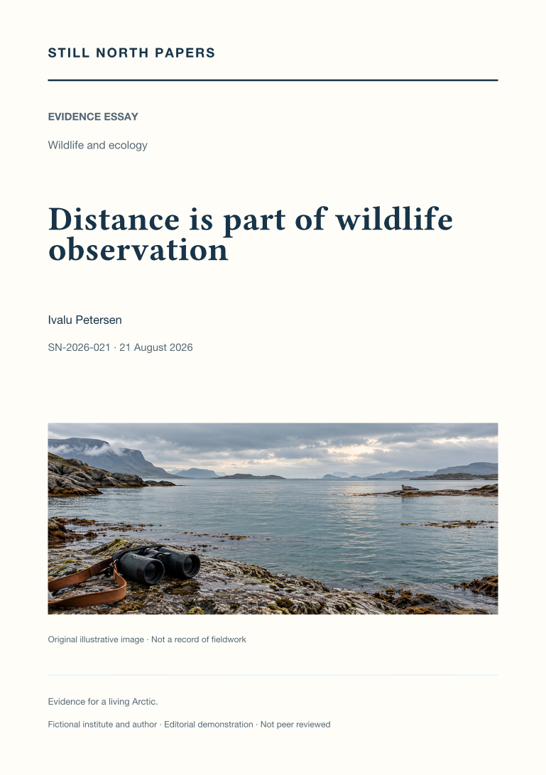 Distance is part of wildlife observation