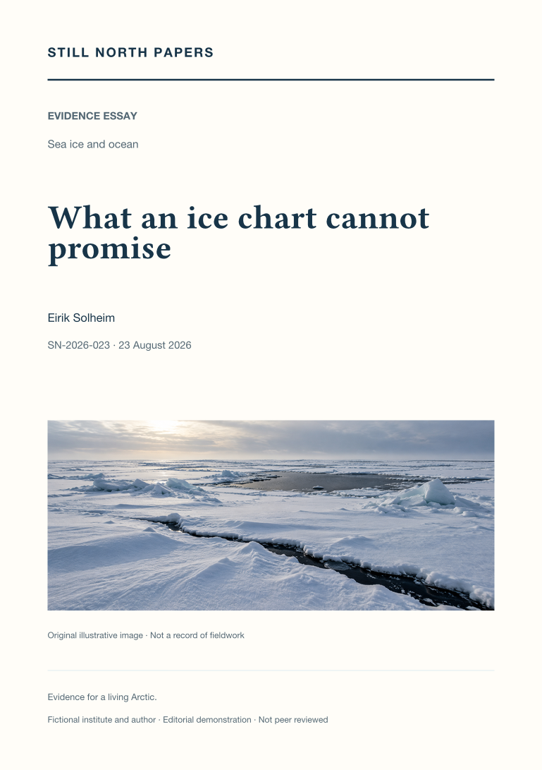 What an ice chart cannot promise
