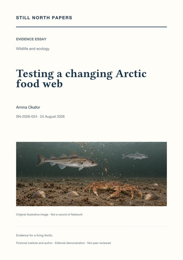 Testing a changing Arctic food web