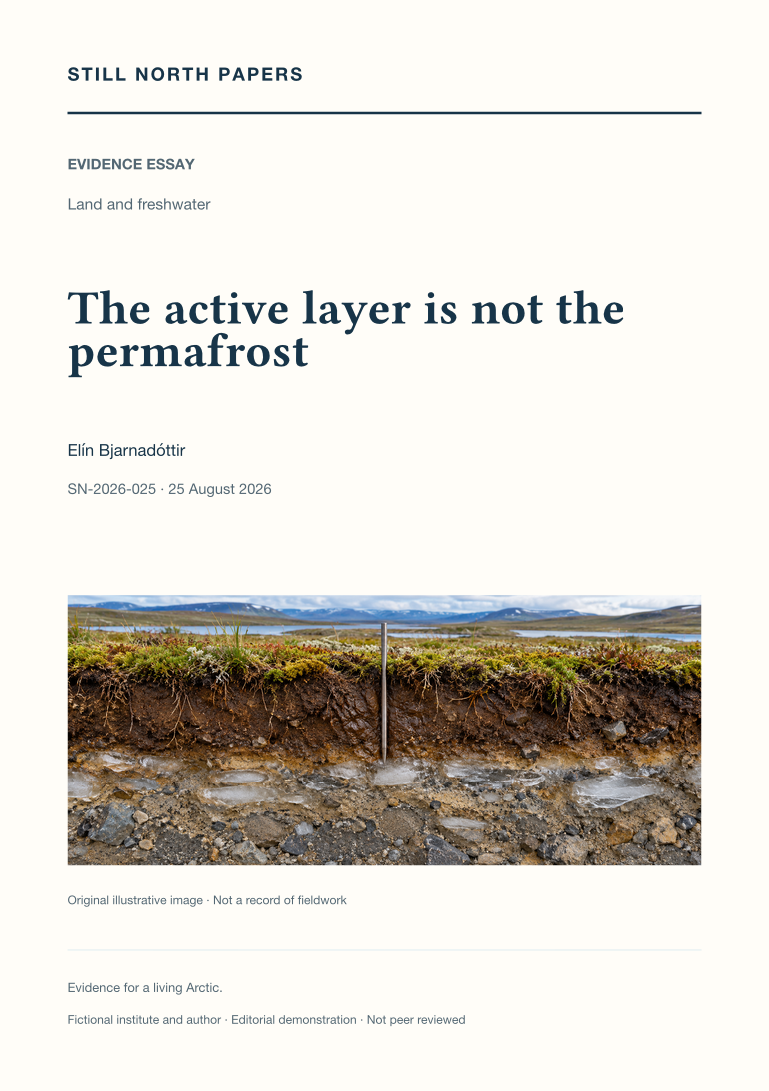 The active layer is not the permafrost