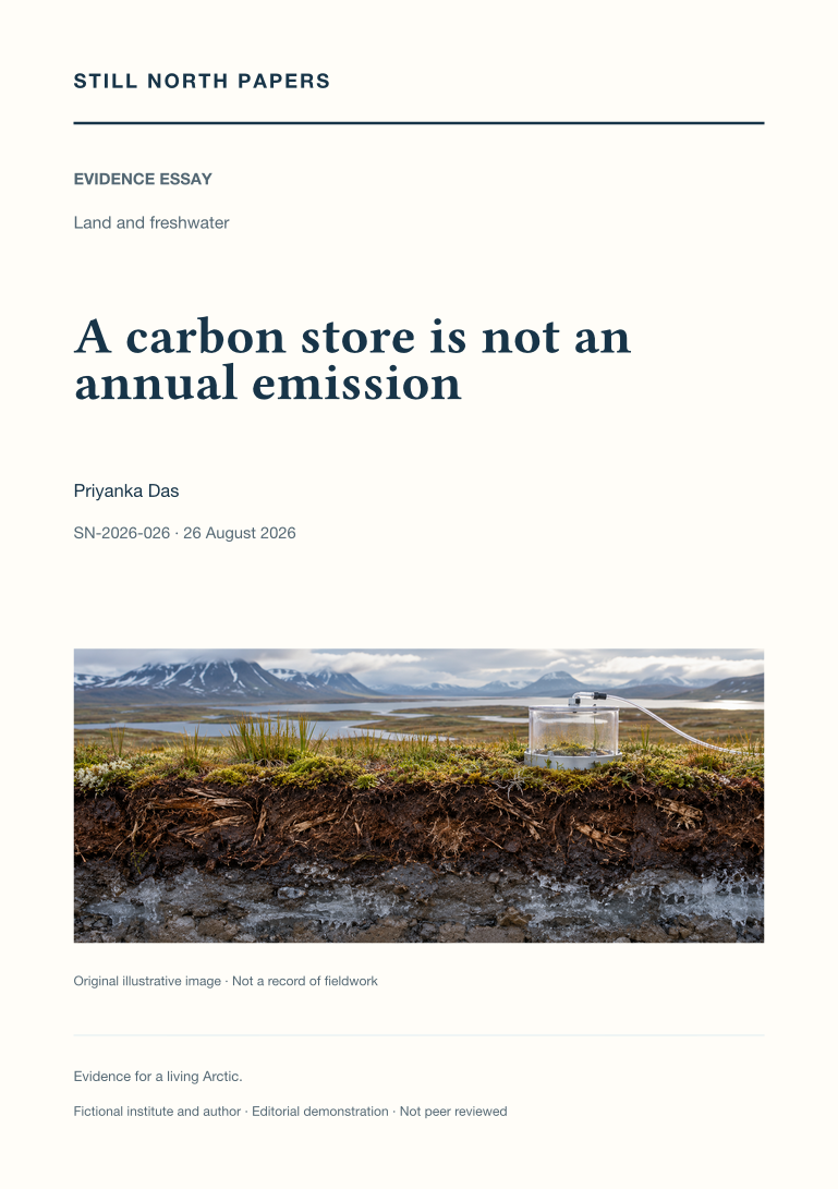 A carbon store is not an annual emission