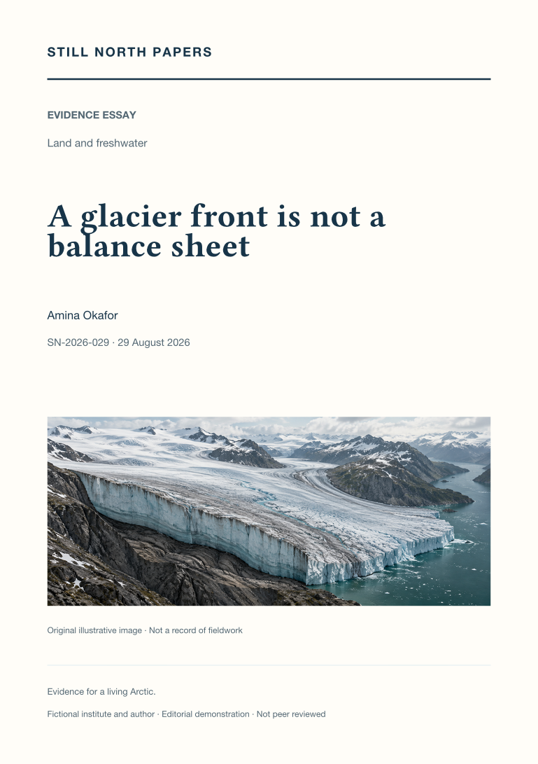 A glacier front is not a balance sheet