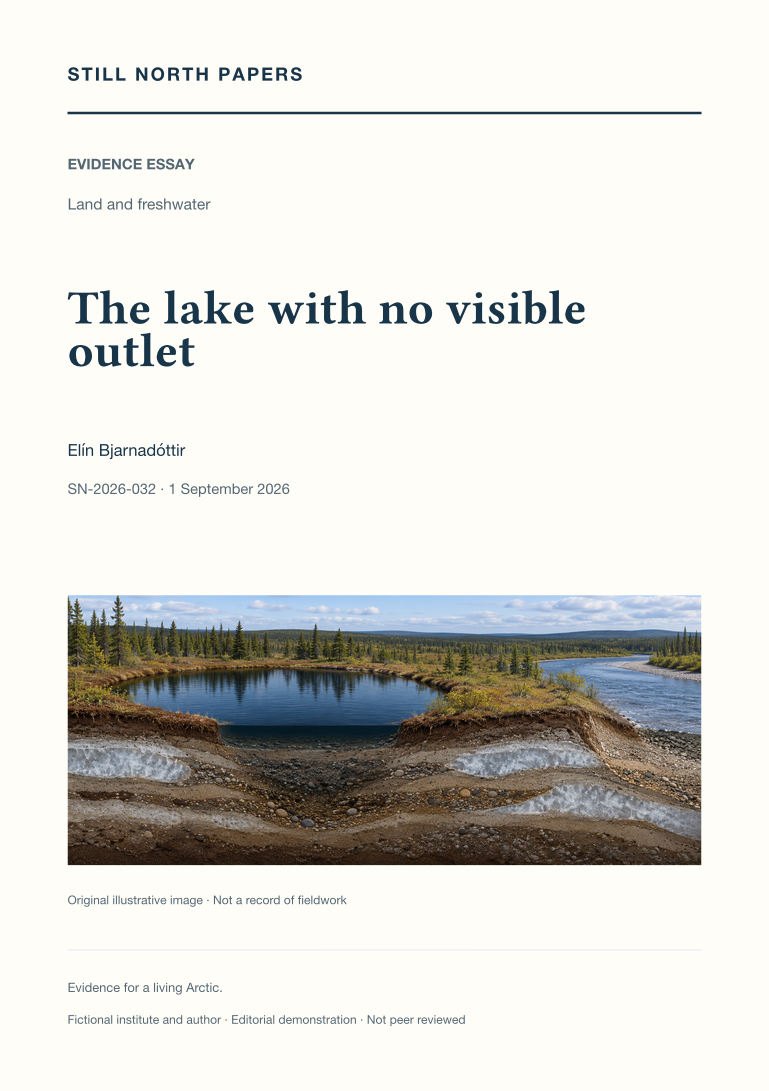 The lake with no visible outlet