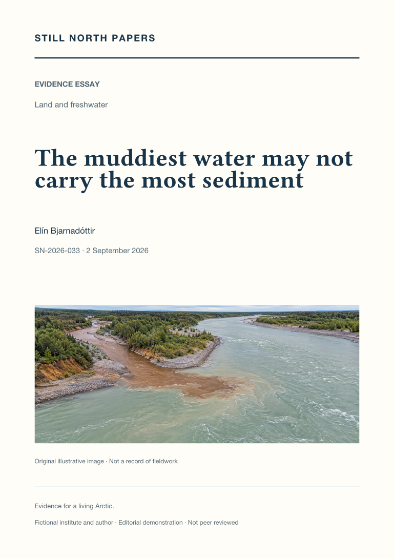 The muddiest water may not carry the most sediment