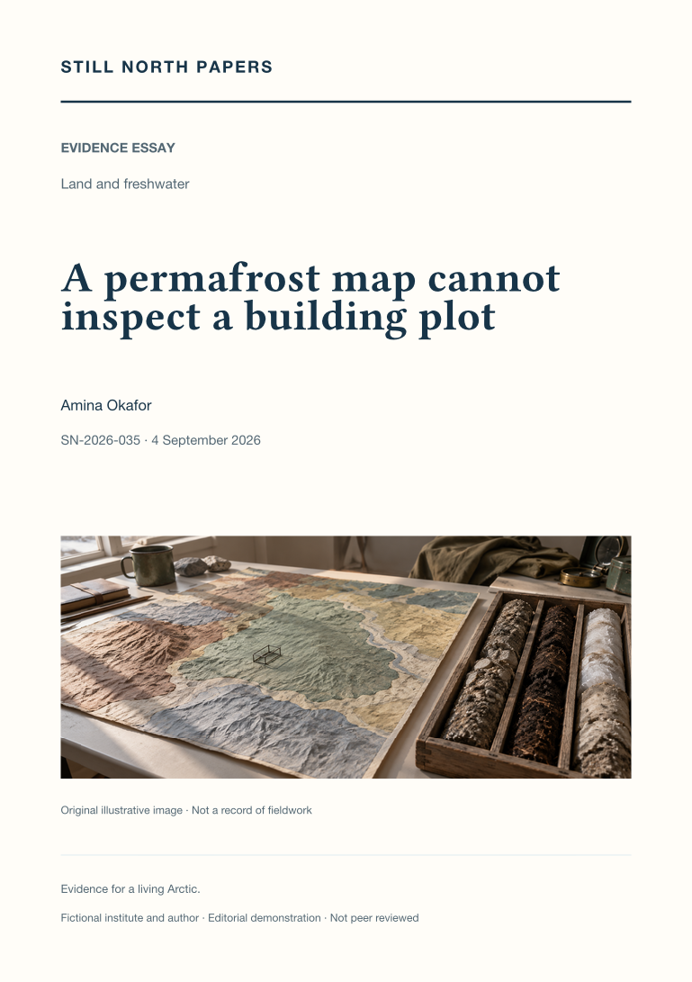 A permafrost map cannot inspect a building plot