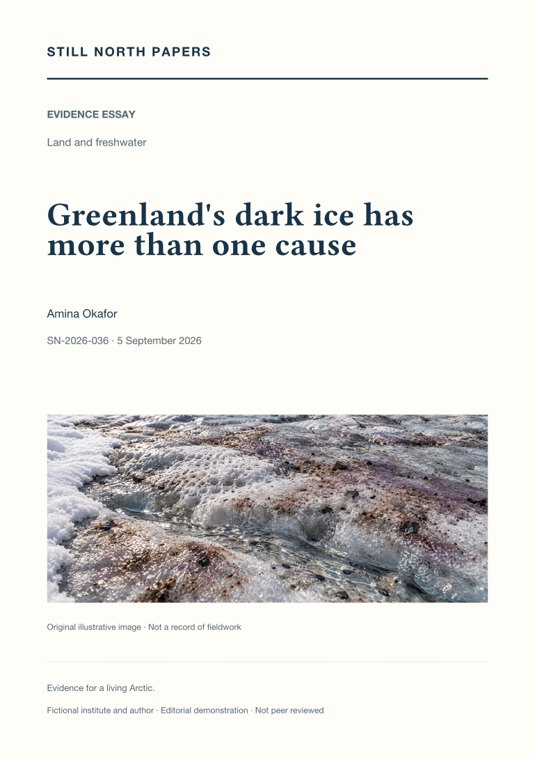 Greenland's dark ice has more than one cause