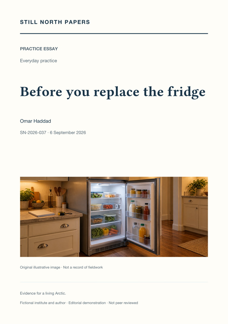 Before you replace the fridge