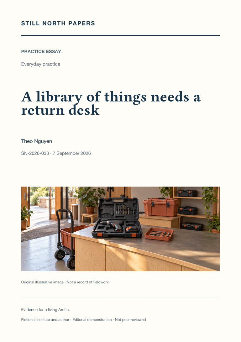 A library of things needs a return desk